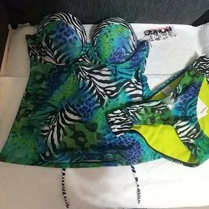 Bongo push up tankini green